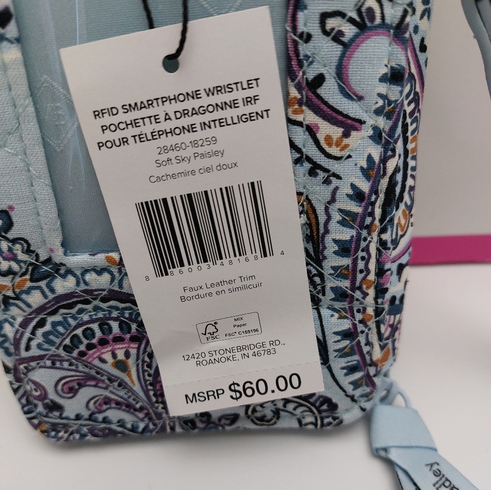 RFID Smartphone Wristlet Soft Sky Paisley NWT - Picture 3 of 4